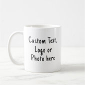 Ontwerp je eigen Mok, Custom Text Coffee Koffiemok (Links)