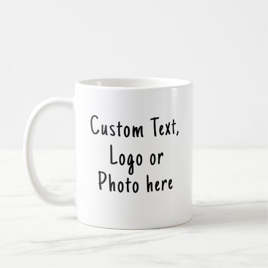Ontwerp je eigen Mok, Custom Text Coffee Koffiemok (Links)