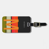 Ontwerp je eigen monogram bagagelabel met strepen (Voorkant horizontaal)