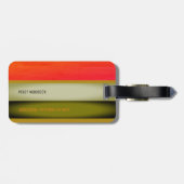 Ontwerp je eigen monogram bagagelabel met strepen (Achterkant horizontaal)