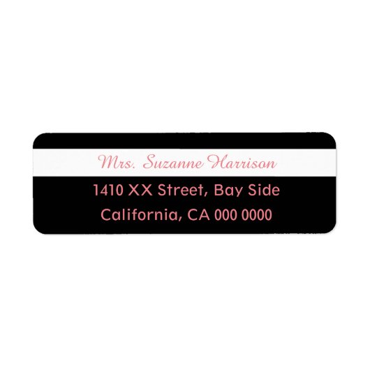 Ontwerp je eigen Mrs. Feminine Striped Etiket (Voorkant)