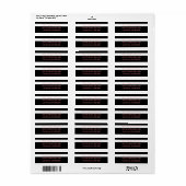 Ontwerp je eigen Mrs. Feminine Striped Etiket (Full Sheet)