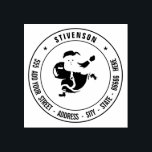 Ontwerp je eigen naam Adres Santa Christmas Stamp Rubberstempel<br><div class="desc">Aangepaste lettertypen / Kies kleur - Ontwerp uw eigen gepersonaliseerde kerststempel met kerstman en uw familienaam Adres kerstrubberen stempels - Uw familienaam toevoegen - Tekst / adres - Straat, Stad, Staat of andere info / of Foto / QR-code / Meer - Formaat wijzigen en verplaatsen of verwijderen / elementen /...</div>