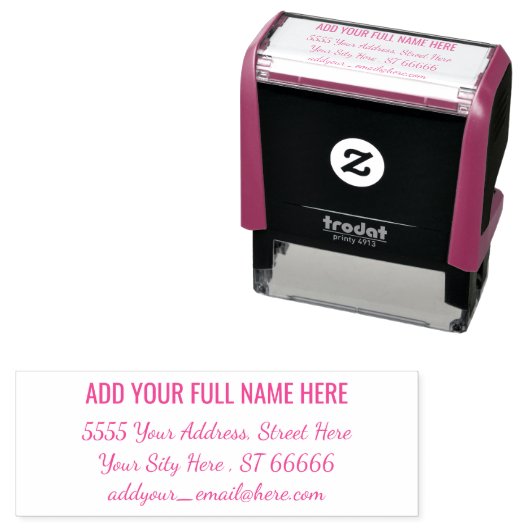 Ontwerp je eigen naam Adres Zelfinktstempel Zelfinktende Stempel (In situ)