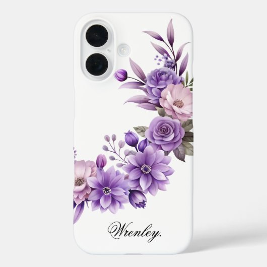 Ontwerp je eigen naam op deze bloem Case-Mate iPhone case (Achterkant)