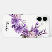 Ontwerp je eigen naam op deze bloem Case-Mate iPhone case (Achterkant (horizontaal))