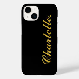 Ontwerp je eigen naam op deze zwarte Case-Mate iPhone 14 hoesje