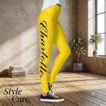Ontwerp je eigen naam op stijlvolle gouden legging