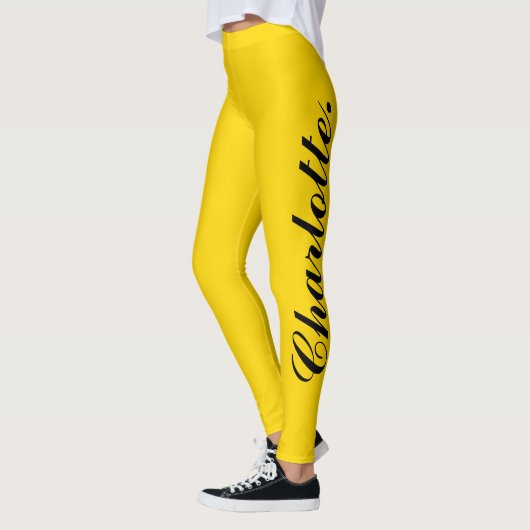 Ontwerp je eigen naam op stijlvolle gouden Legging (Links)
