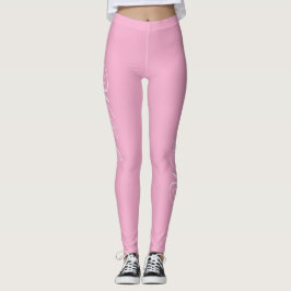 Ontwerp je eigen naam op stijlvolle lichtroze leggings
