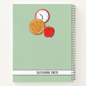 Ontwerp je eigen naam School Practice Green Notitieboek (Achterkant)