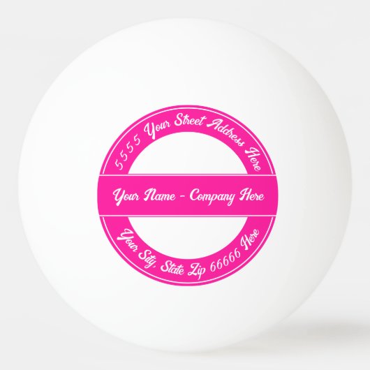 Ontwerp je eigen naam Tekst Ping Pong Ball Sjabloo (Voorkant)