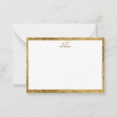 Ontwerp je eigen Note Kaart Creëer je eigen monogr Notitiekaartje (Voorkant)