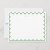 Ontwerp je eigen Note Kaart Grijze Tartan Rand Notitiekaartje (Voorkant)