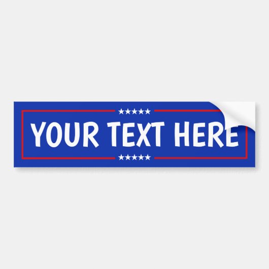 Ontwerp je eigen op maat bumpersticker (Voorkant)