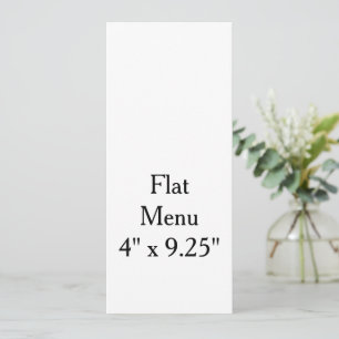 Ontwerp je eigen op maat gemaakte 10,2 cm x 23,5 c menu