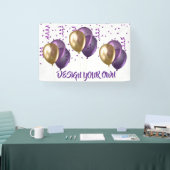 Ontwerp Je Eigen Paarse Feest Spandoek (Beurs)