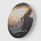 Ontwerp je eigen persoonlijke foto bruiloft grote klok (Hoek)