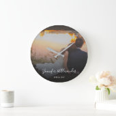 Ontwerp je eigen persoonlijke foto bruiloft grote klok (Huis)