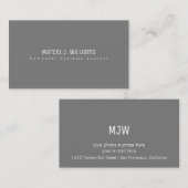 Ontwerp je eigen professionele neutrale grijs visitekaartje (Voorkant / Achterkant)
