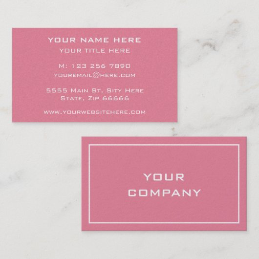 Ontwerp je eigen professionele Visitekaartje (Voorkant / Achterkant)