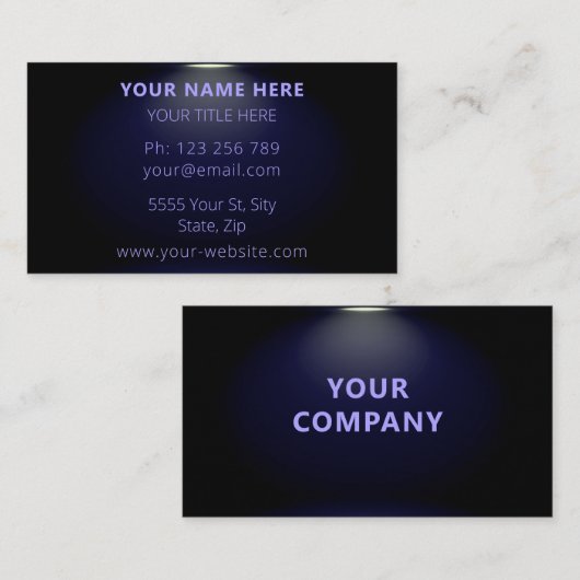 Ontwerp je eigen promotie Visitekaartje (Voorkant / Achterkant)