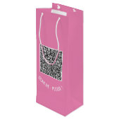 Ontwerp Je Eigen QR Code Cadeaubag Voorbeeld Wijn Cadeautas (Achterkant Gekanteld)