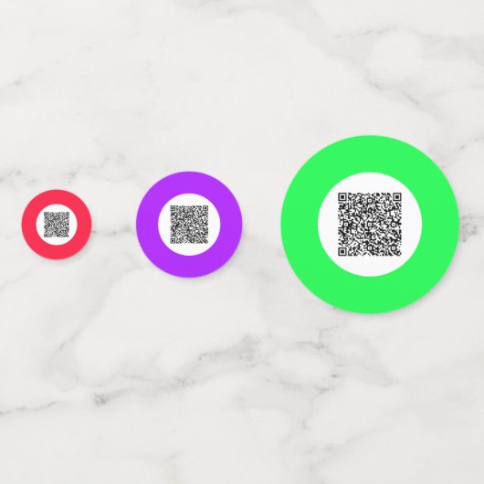 Ontwerp je eigen QR-code Creative Confetti voorbee (Voorkanten)