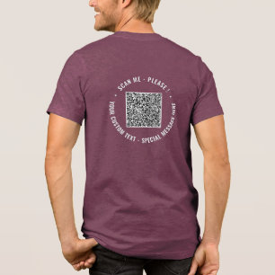Ontwerp Je Eigen QR Code en Aangepaste Tekst Voorb Tri-Blend Shirt