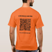 Ontwerp je eigen QR Code en Tekst Business T-Shirt (Achterkant)