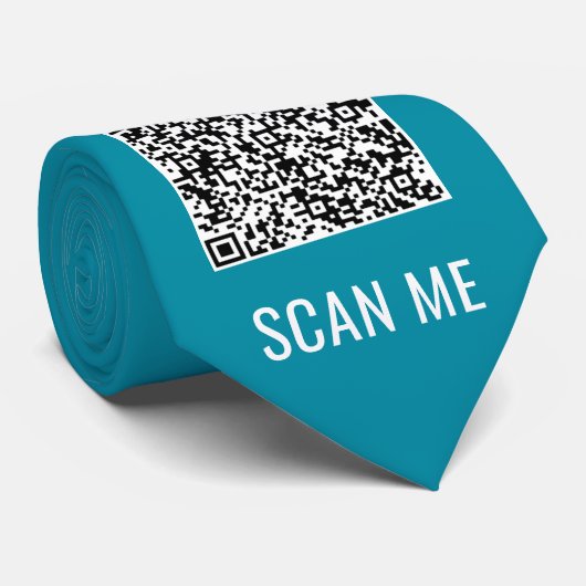 Ontwerp Je Eigen QR-code en Tekst Das Voorbeeld (Opgerold)
