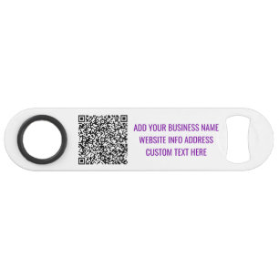 Ontwerp Je Eigen QR Code en Tekst Merk Bar Sleutel Speed Flessenopener