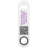 Ontwerp Je Eigen QR Code en Tekst Merk Bar Sleutel Speed Flessenopener (Voorkant)