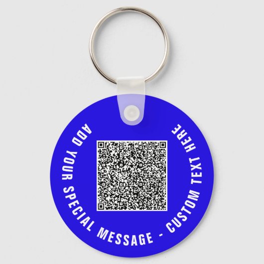 Ontwerp Je Eigen QR-code en Tekst Sleutelhanger Vo (Voorkant)