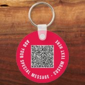 Ontwerp Je Eigen QR-code en Tekst Sleutelhanger Vo (Achterkant)