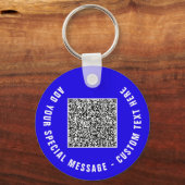 Ontwerp Je Eigen QR-code en Tekst Sleutelhanger Vo (Voorkant)
