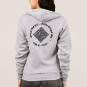 Ontwerp Je Eigen QR Code Hoodie met Aangepaste Tek (Achterkant)