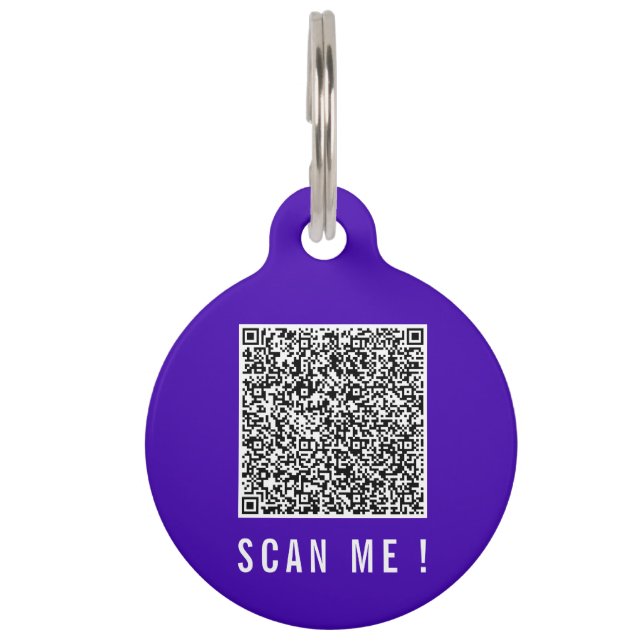 Ontwerp Je Eigen QR Code Huisdier ID Label Sjabloo Huisdierpenning (Voorkant)