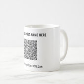 Ontwerp Je Eigen QR Code Koffiemok Aangepaste Teks (Voorkant rechts)