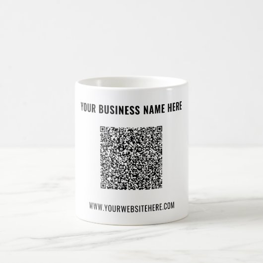 Ontwerp Je Eigen QR Code Koffiemok Aangepaste Teks (Center)