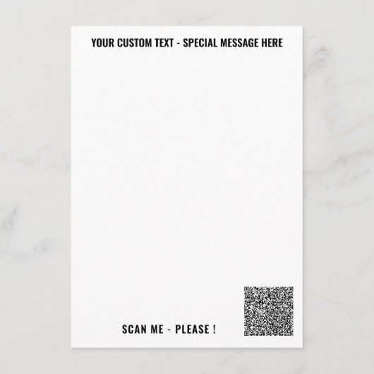 Ontwerp Je Eigen QR Code Menu Voorbeeld Aangepaste (Achterkant)