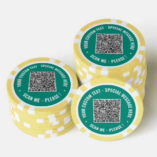 Ontwerp Je Eigen QR Code Poker Chips Aangepaste Te