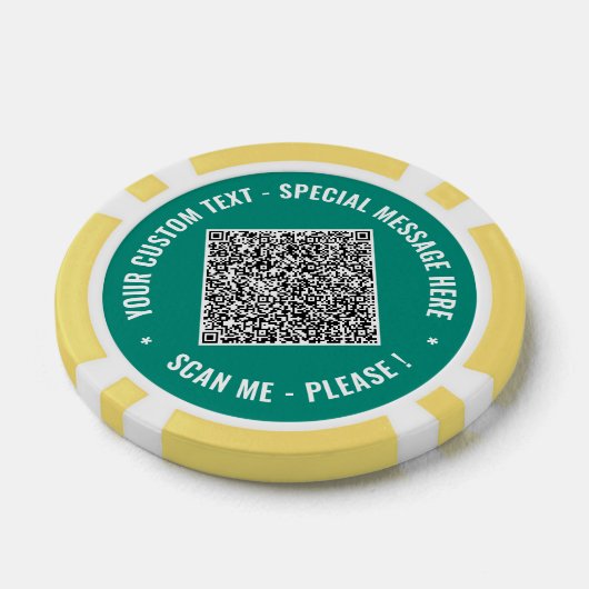 Ontwerp Je Eigen QR Code Poker Chips Aangepaste Te (Enkel)