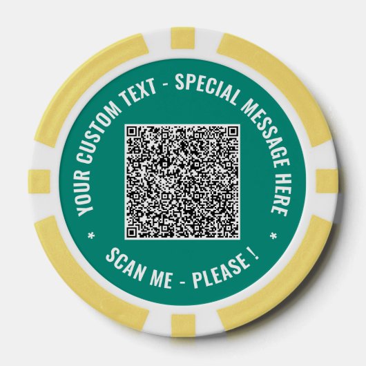 Ontwerp Je Eigen QR Code Poker Chips Aangepaste Te (Voorkant)