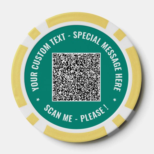Ontwerp Je Eigen QR Code Poker Chips Aangepaste Te (Achterkant)