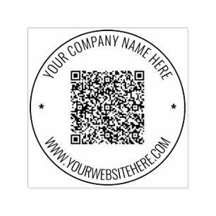 Ontwerp je eigen QR-code Ronde stempel Voorbeeld