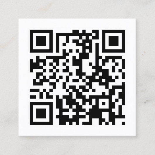 ontwerp je eigen QR code Vierkante Visitekaartje (Voorkant)