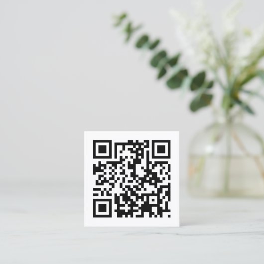 ontwerp je eigen QR code Vierkante Visitekaartje (Staand voorkant)