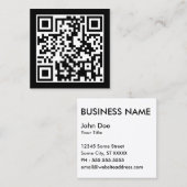 ontwerp je eigen QR code Vierkante Visitekaartje (Voorkant / Achterkant)
