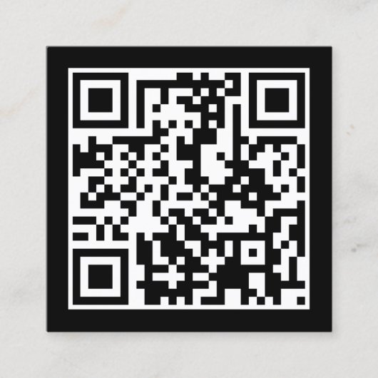 ontwerp je eigen QR code Vierkante Visitekaartje (Voorkant)
